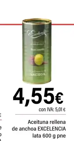 Cash Ifa EXCELENCIA Aceituna rellena de anchoa oferta