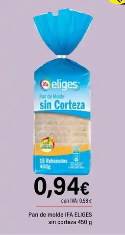 Cash Ifa IFA ELIGES Pan de molde sin corteza oferta