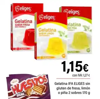 Cash Ifa IFA ELIGES Gelatina sin gluten de fresa, limón o piña 2 sobres oferta