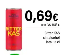 Cash Ifa KAS Bitter sin alcohol lata oferta
