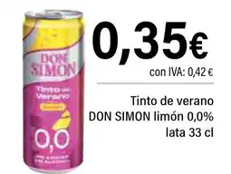 Cash Ifa DON SIMON Tinto de verano limón 0,0% oferta