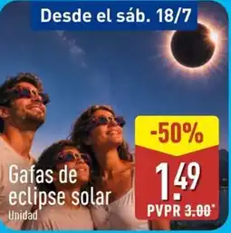 ALDI Gafas de eclipse solar oferta