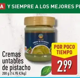 ALDI Cremas untables de pistacho oferta