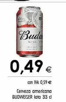 Cash Ifa Cerveza Americana Budweiser Lata oferta