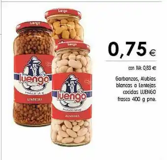 Cash Ifa Garbanzos, Alubias Blancas O Lentejas Cocidas Luengo Frasco oferta