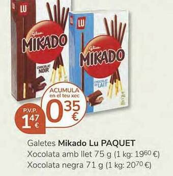 Consum Galetes Mikado Lu oferta