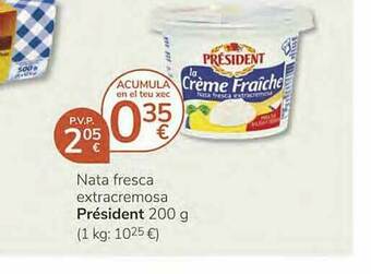 Consum Nata Fresca Extracremosa Président oferta