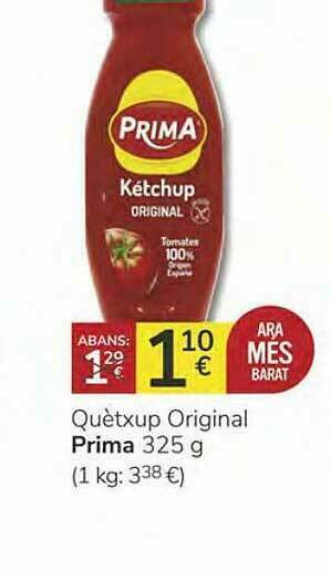 Consum Quètxup Original Prima oferta