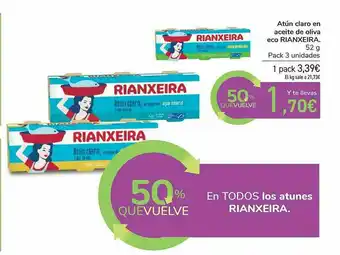 Carrefour Atún Claro En Aceite De Oliva Eco Rianxeira oferta