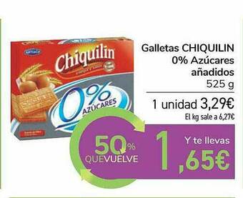 Carrefour Galletas Chiquilin 0% Azúcares Añadidos oferta
