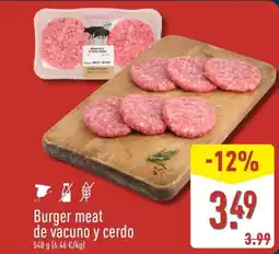 ALDI Burger meat de vacuno y cerdo oferta