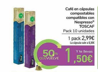 Carrefour Café En Cápsulas Compostables Compatibles Con Nespresso Toscaf oferta