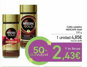 Carrefour Cafés Solubles Nescafe Gold oferta