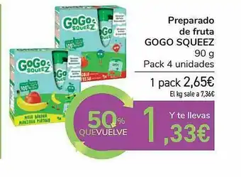 Carrefour Preparado De Fruta Gogo Squeez oferta