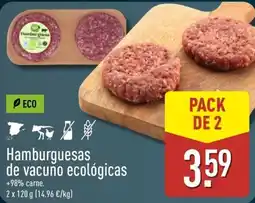 ALDI Hamburguesas de vacuno ecológicas oferta