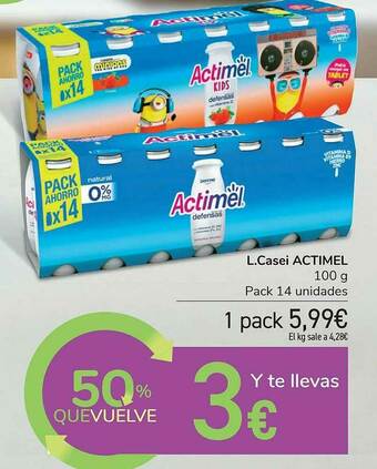 Carrefour L.casei Actimel oferta