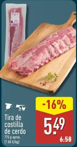 ALDI Tira de costilla de cerdo oferta