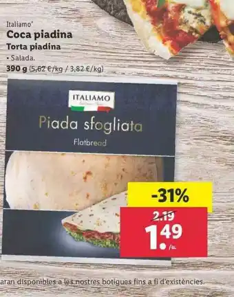 Lidl Italiamo Coca Piadina oferta