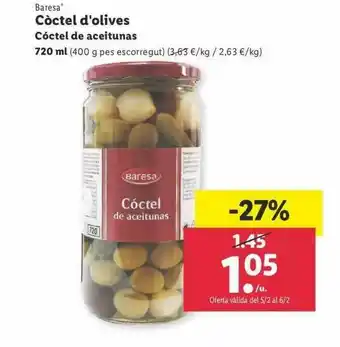 Lidl Baresa Còctel D'olives oferta