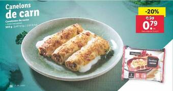 Lidl Canelones De Carne oferta
