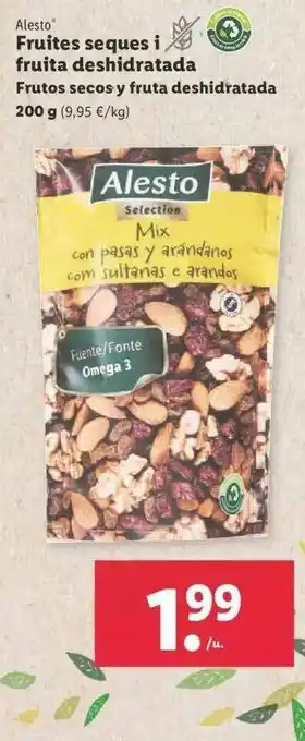Lidl Alesto Fruites Sequesi Fruita Deshidratada oferta