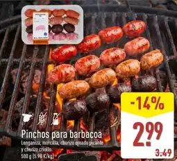 ALDI Pinchos para barbacoa oferta