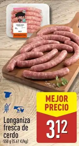 ALDI Longaniza fresca de cerdo oferta