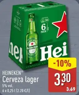 ALDI HEINEKEN Cerveza lager oferta