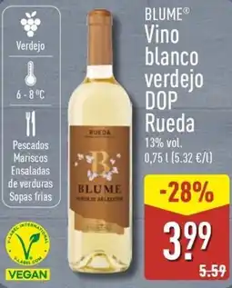 ALDI BLUME Vino blanco verdejo DOP Rueda oferta