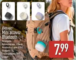 ALDI AMBIANO Mini altavoz Bluetooth oferta