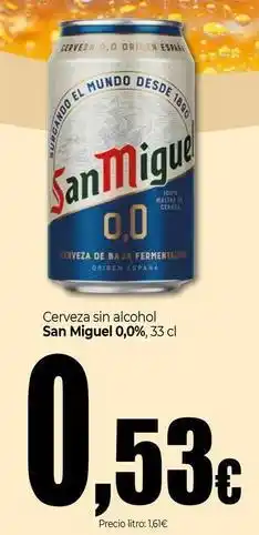 Unide Market San miguel - cerveza sin alcohol 0,0% oferta