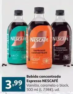 Alcampo Bebida concentrada espresso vainilla nescafe 500 ml oferta
