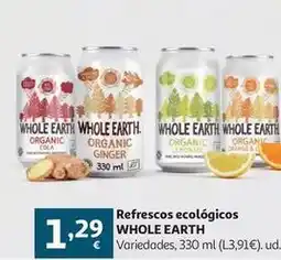 Alcampo Refresco de manzana bio whole earth 330 ml oferta