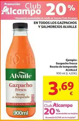 Alcampo Alvalle - gazpacho fresco receta de temporada oferta