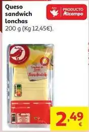 Alcampo Alcampo - queso sandwich lonchas oferta