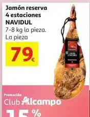 Alcampo Navidul - jamon reserva 4 estaciones oferta