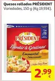 Alcampo Président - quesos rallados oferta
