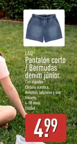 ALDI L&D Pantalón corto / Bermudas denim júnior oferta
