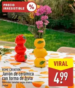 ALDI HOME CREATION Jarrón de cerámica con forma de fruta oferta