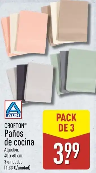ALDI CROFTON Paños de cocina oferta