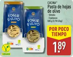 ALDI CUCINA Pasta de hojas de olivo oferta