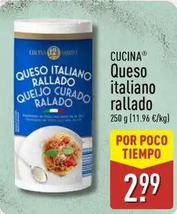 ALDI CUCINA Queso italiano rallado oferta