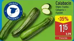 ALDI Calabacín oferta