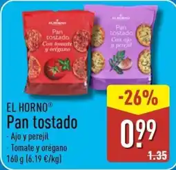 ALDI EL HORNO Pan tostado oferta
