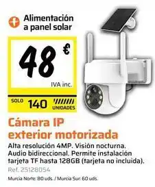 Obramat Solar - cámara ip exterior motorizada oferta