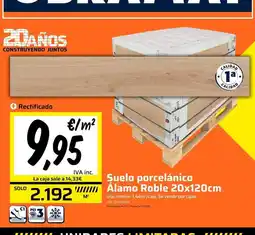 Obramat Juntos - suelo porcelanico alamo roble oferta