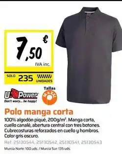 Obramat Polo manga corta oferta