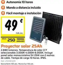 Obramat Solo - proyector solar 25ah oferta