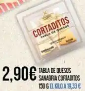 Claudio Sanabria - tabla de quesos sanabria cortaditos oferta