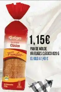 Claudio Ifa eliges - pan de molde clasico oferta